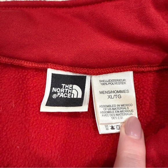 The North Face Red 1/4 Zip Ultrawick Embroidered Jacket - Picture 5 of 10